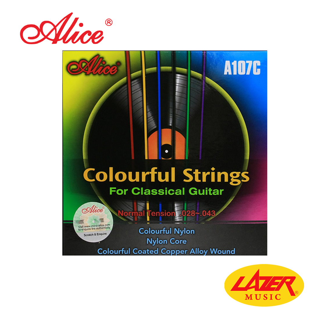 Alice A107C Classical Guitar Strings (Multi-Colored)